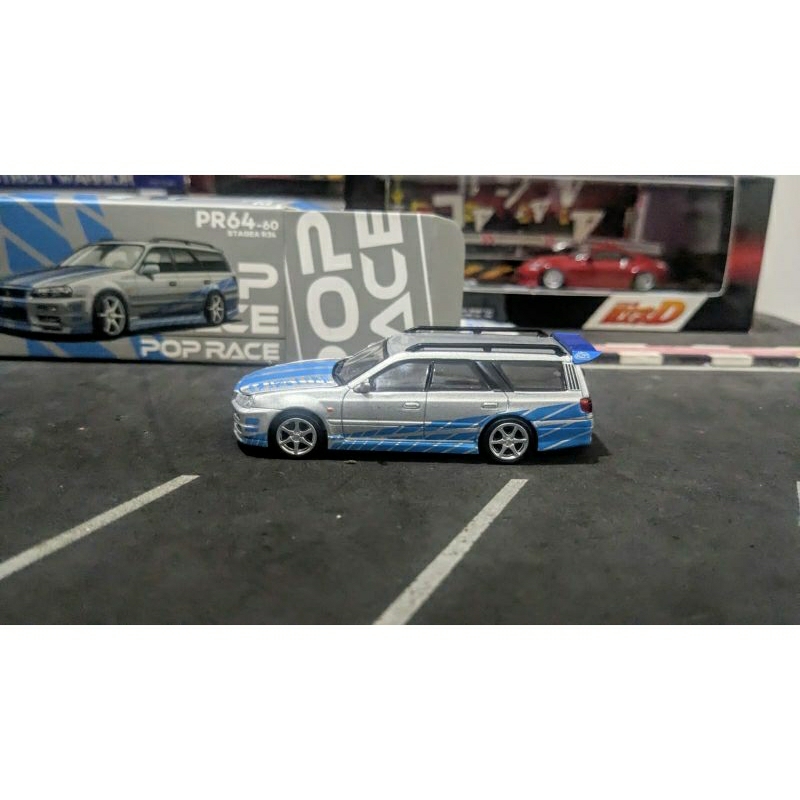 Diecast PopRace Pop Race Nissan Skyline GTR R34 Stagea Brian Livery