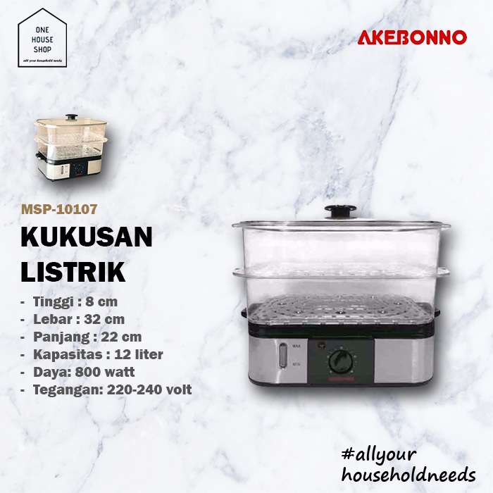 Akebonno Electric Food Steamer MSP 10107 / Kukusan Listrik