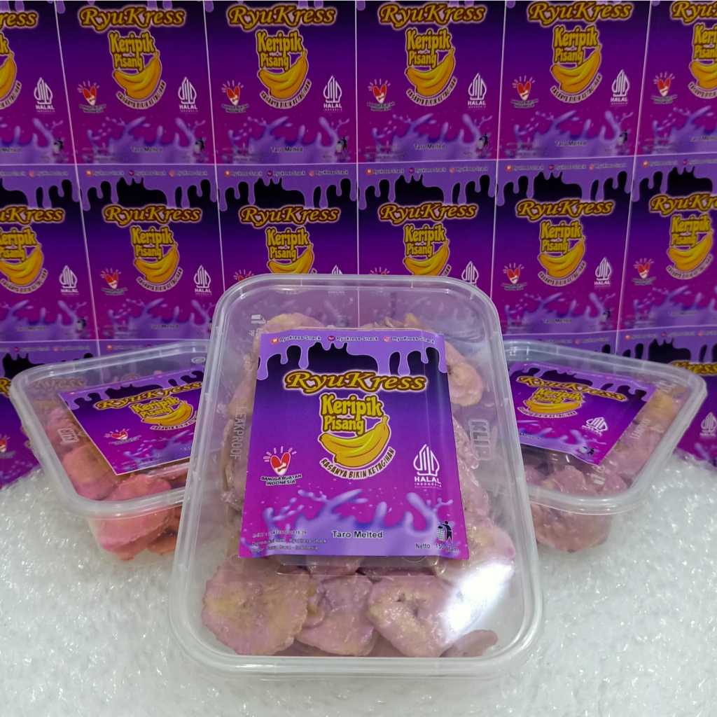 

Keripik Pisang Taro Lumer Box 500 ml Banana Taro Melted