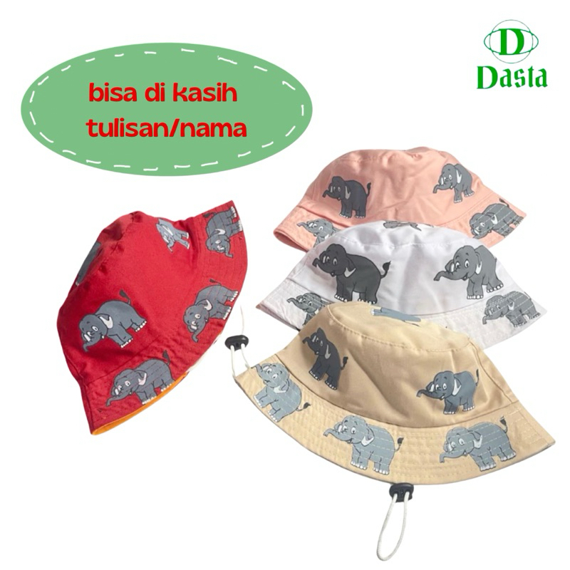 TOPi BUCKAT ANAK KARAKTER GAJAH premium