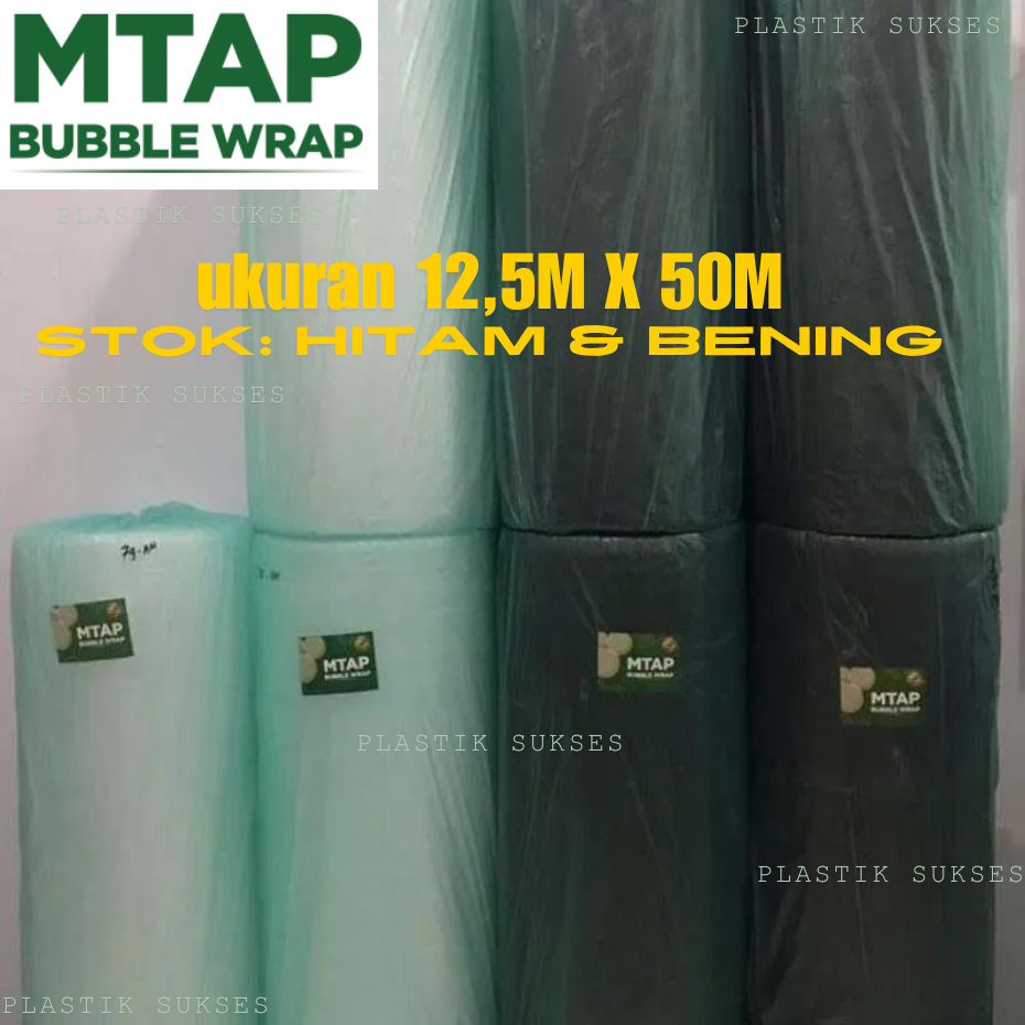 

Bubble Wrap Tebal Hitam/Bening Packing Ukuran 12,5M x 50M/ Roll