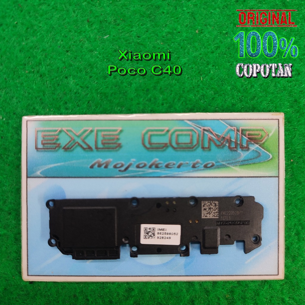 Xiaomi Poco C40 Speaker buzzer / spiker musik dan tutup mesin bawah original copotan | eXe Comp