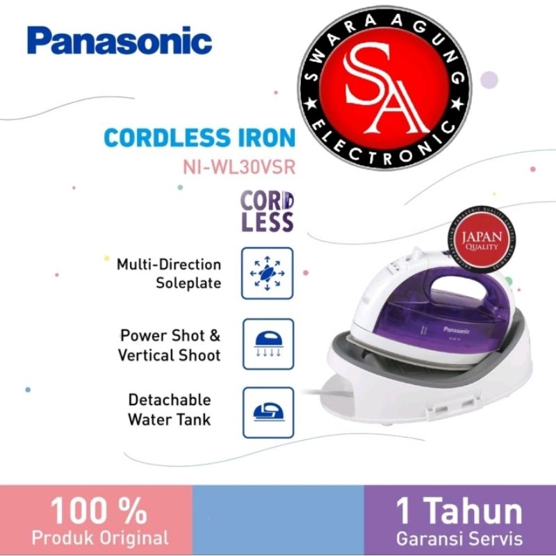 Setrika Cordless Panasonic Type: NI-WL30VSR -Setrika Tanpa Kabel-