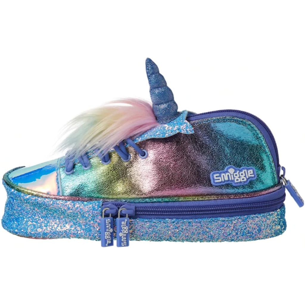 

SMIGGLE PENCIL CASE GLEAM GLITTER BLUE UNICORN