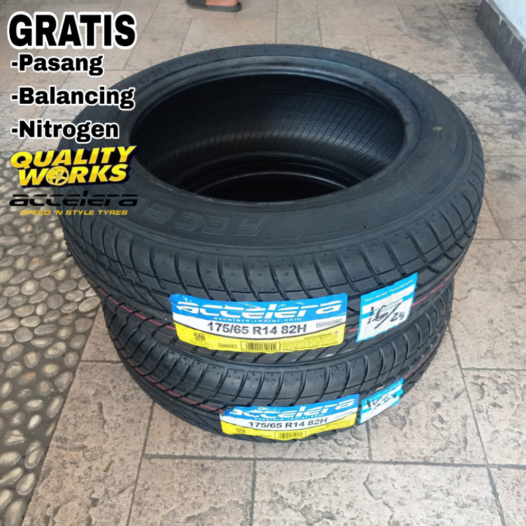 BAN STANDAR MOBIL AGYA AYLA RING 14 UKURAN 175 65 R14 ACCELERA TUBLLWS 175/65 R14