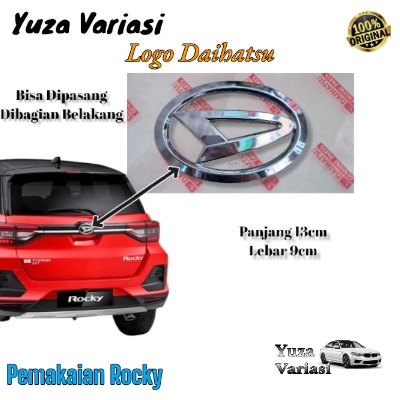 Logo Emblem Daihatsu Rocky Bagasi Belakang Original / Emblem Logo Daihatsu Belakang Bagasi Rocky Ori