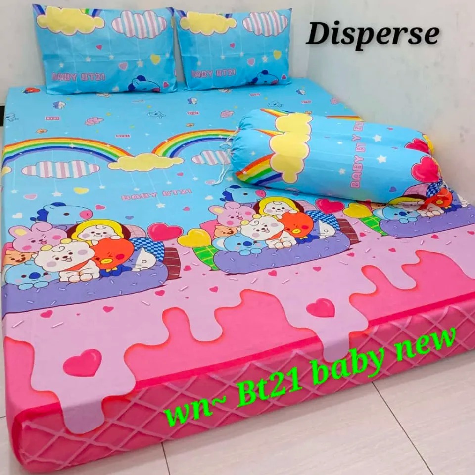 SPREI SEPRAI HOMEMADE BEST SELLER MOTIF SAPI MILKY COW TAYO BTS BABY NEW KICKEY MOUSE