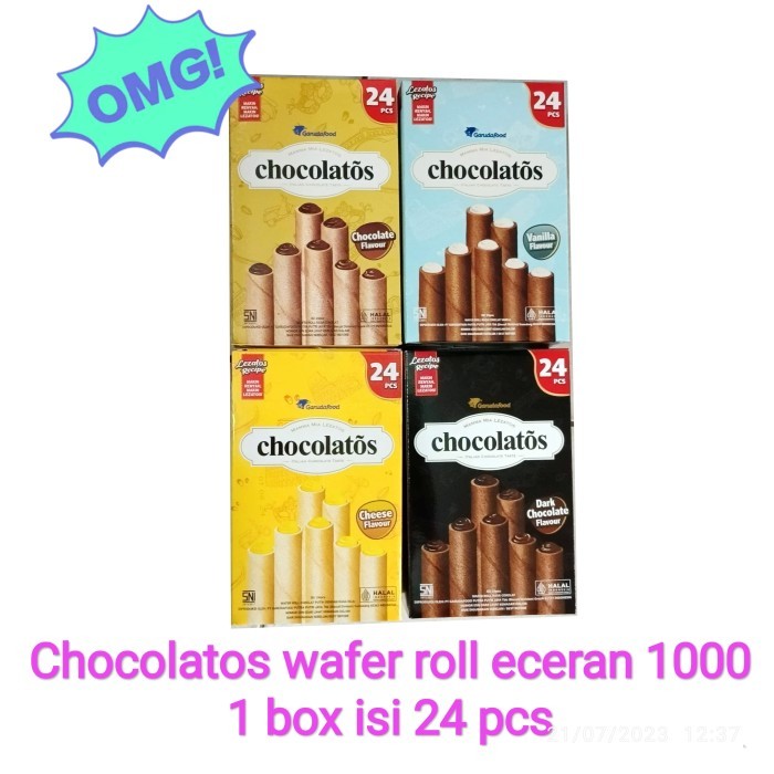 

chocolatos roll dark chocolate ecer 1000 | isi 24 pcs