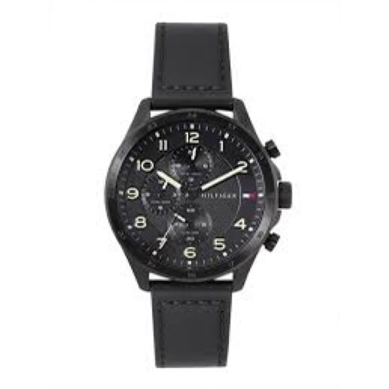 Tommy HilfigerMen Leather Analogue Chronograph Watch Preloved