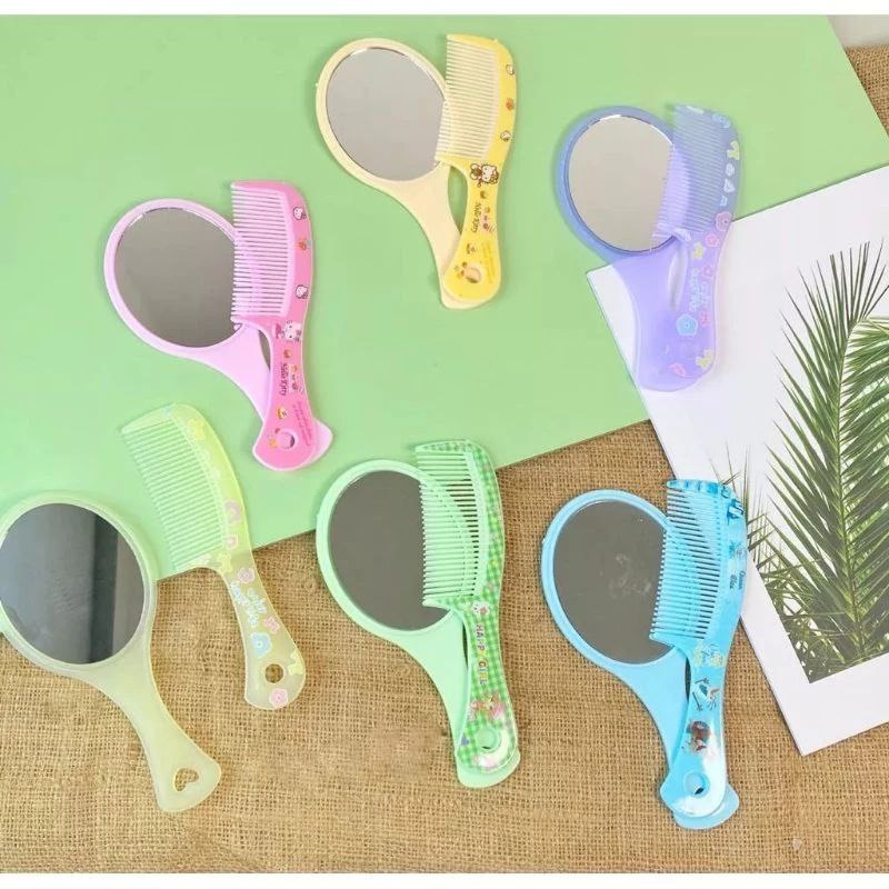 Perset sisir kaca cermin gagang Sisir Set Kaca