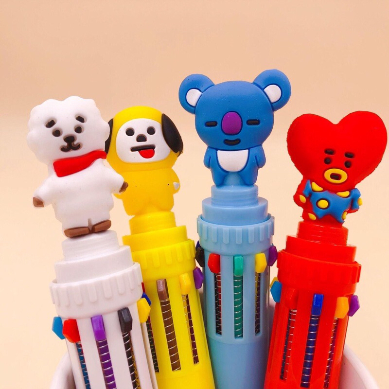 

Pena Bangtan Boys Pulpen Kartun 10 Warna / Pen Warna Warni Bolpoin