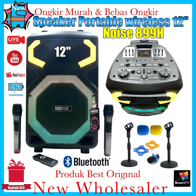 portable Wireless speaker karaoke noise 899H new original 12inch Resmi