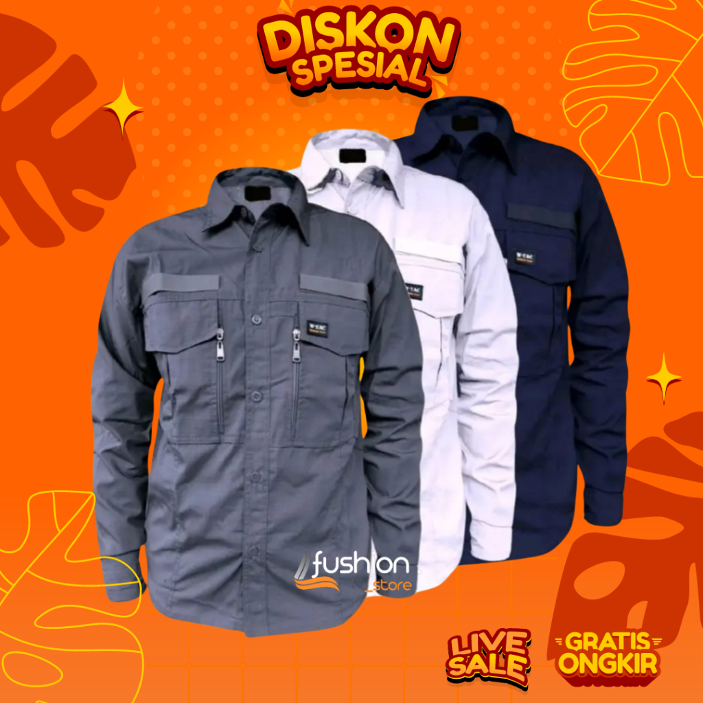 KEMEJA W TAC jumbo/pjg /Tactical W tac Lengan Panjang