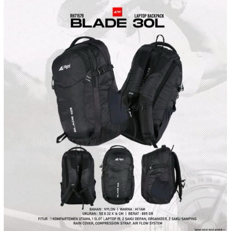 Tas Ransel Arei Blade 30L laptop Backpack 15 Arei Outdoorgear