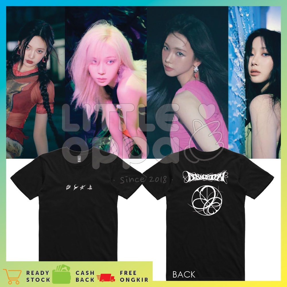 BAJU KAOS KPOP AESPA ARMAGEDDON KARINA GISELLE WINTER NINGNING LOGO T-SHIRT
