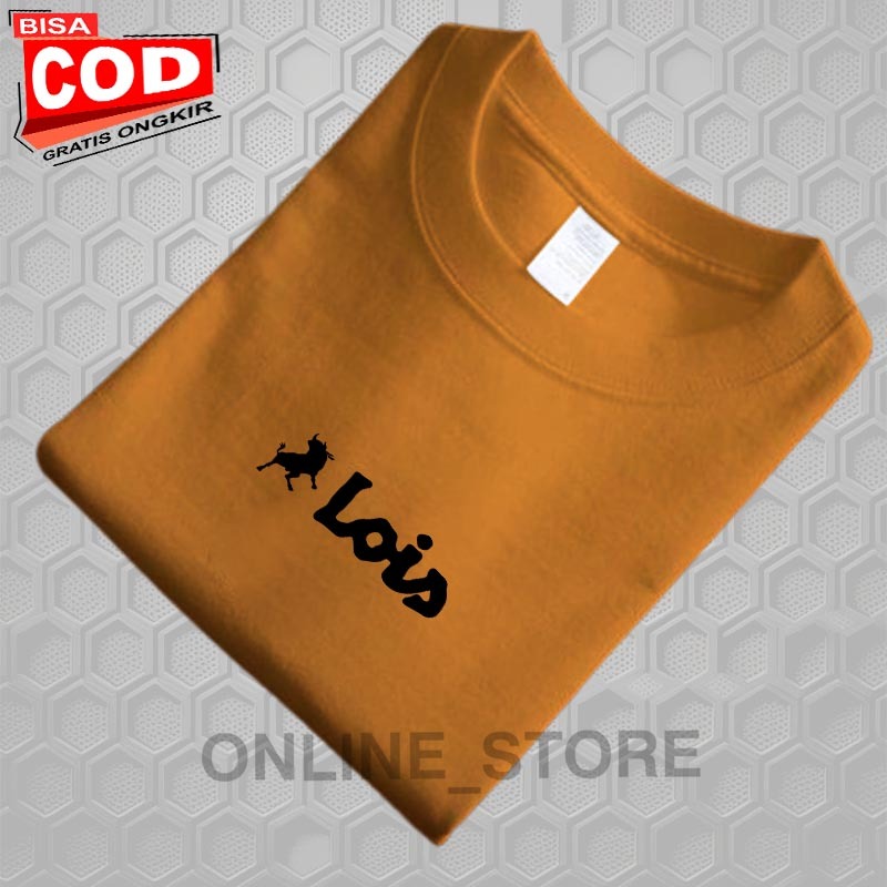 PROMO COD ... Baju Kaos Distro Pendek Logo Lois Text Hitam | Baju Kaos Pria Distro | Baju Kaos Distr
