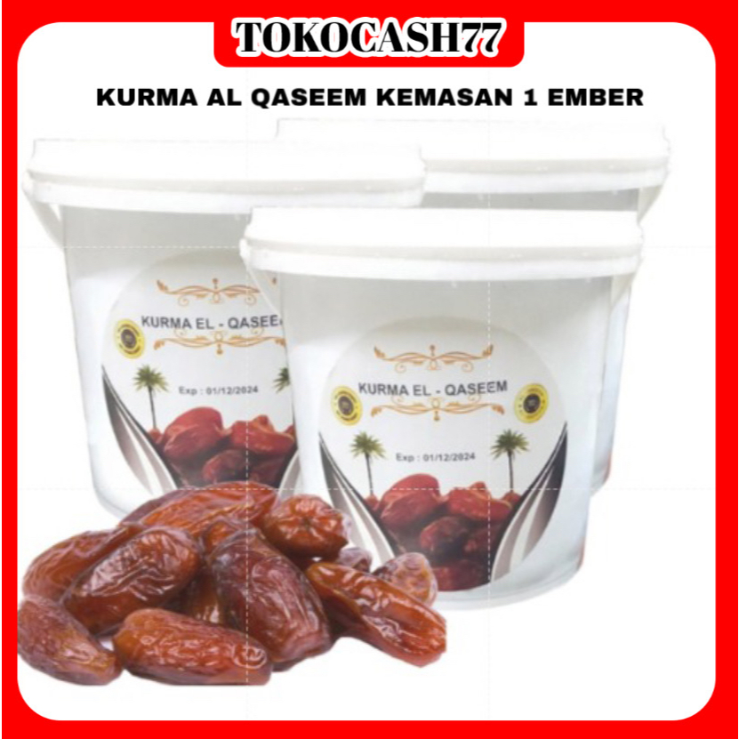 

KURMA AL QASEEM KEMASAN 1 EMBER STOK BARU / KURMA AL QASEEM PREMIUM ASLI