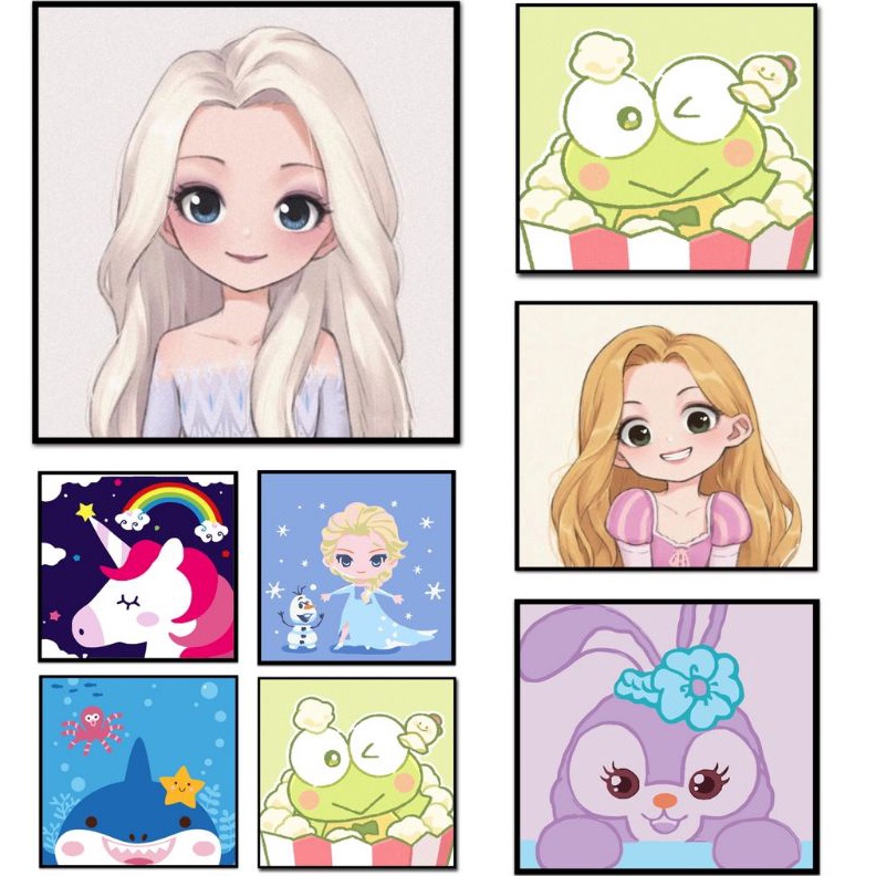 

Canvas Painting With Number Mainan Melukis Anak Variasi Kartun Anak ART E7X3