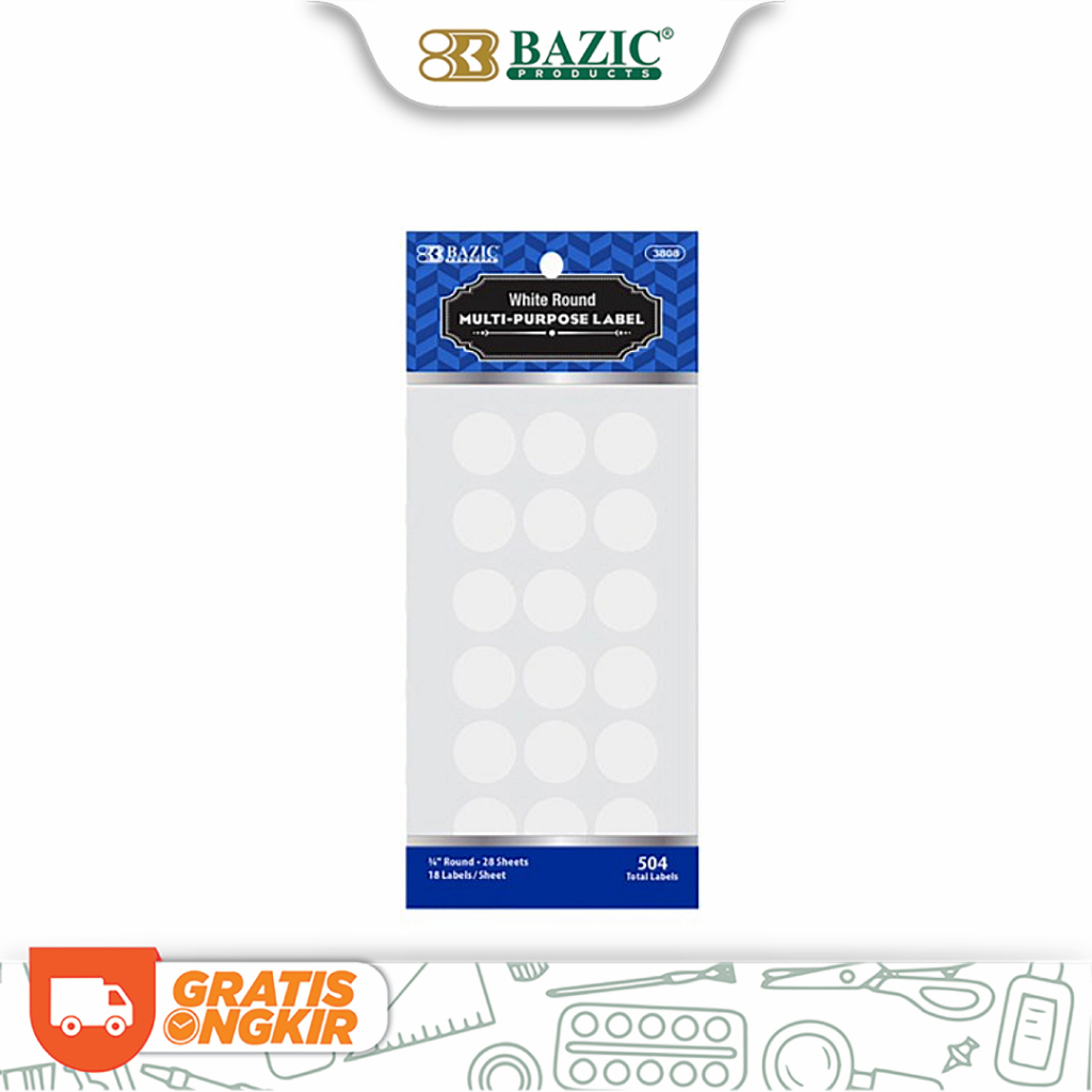 

Bazic White Round Labels No.116 - Label / Tempelan Kertas