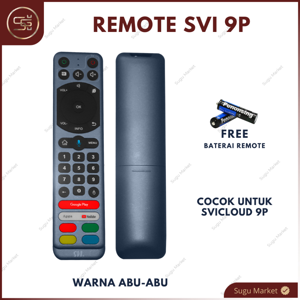Remote Control TV BOX SVICLOUD 9P I Remot Kontrol TV BOX SVI 9P Original