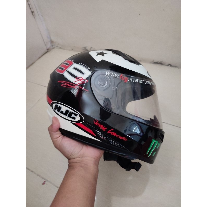 Helm offical merch Yamaha x lorenzo ukuran xl