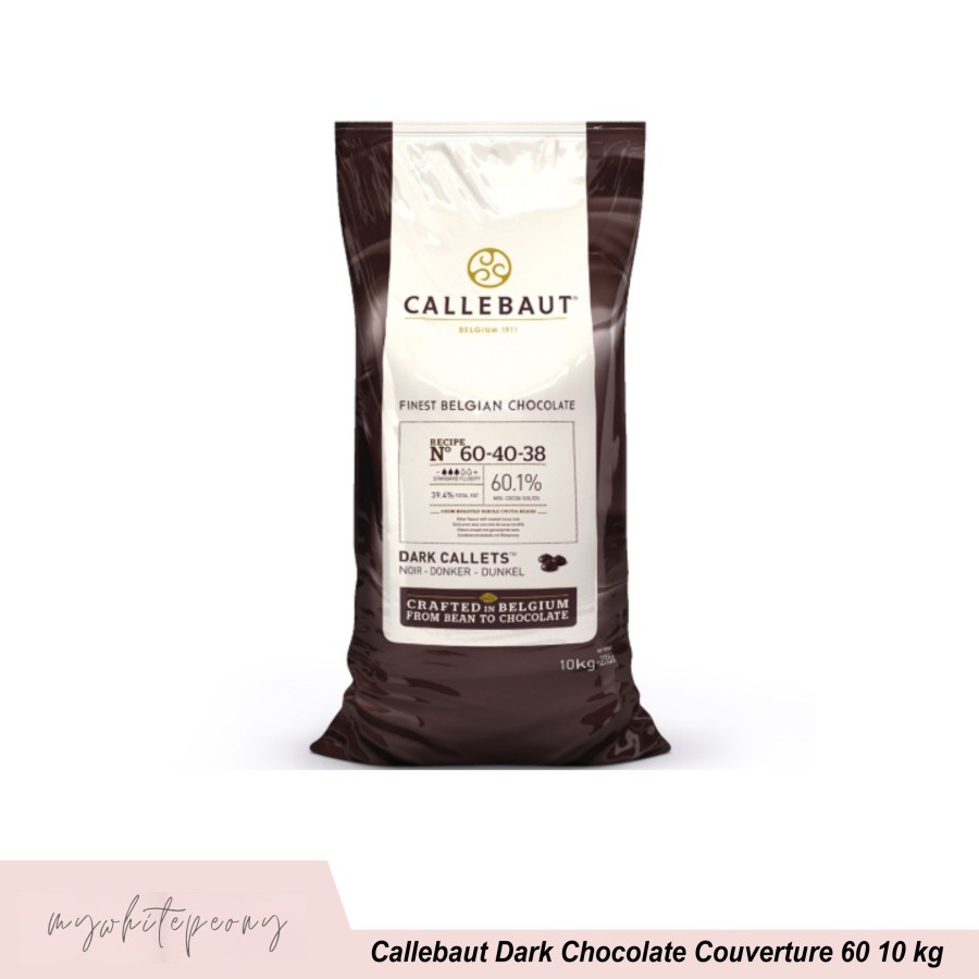 

Callebaut Dark Chocolate Couverture 60% Kemasan Asli 10 Kg