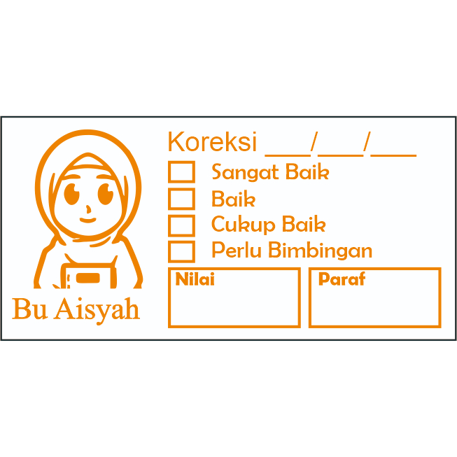 

Stempel Nilai Guru / Penilaian / Koreksi / Checked / Reward BISA CUSTOM