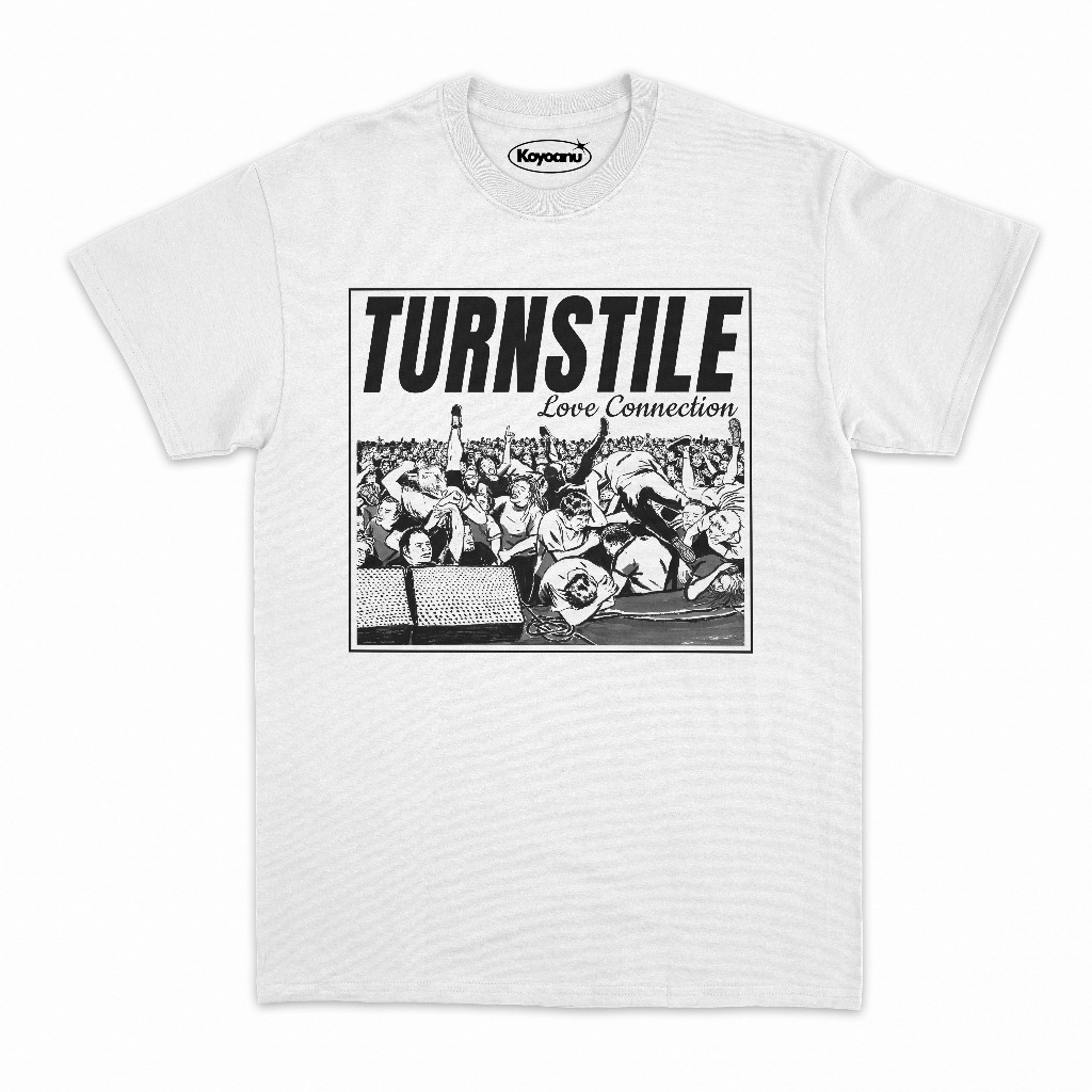 T-shirt TURNSTILE - Love Connection White | Kaos Band Turnstile
