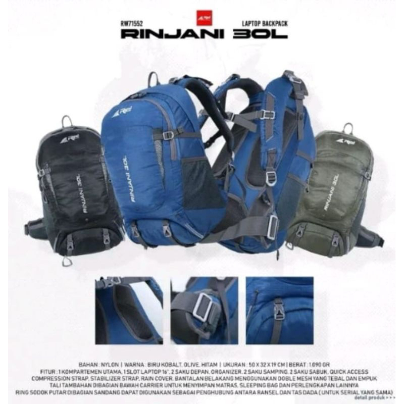 Tas Ransel Rinjani 30L Arei Outdoorgear