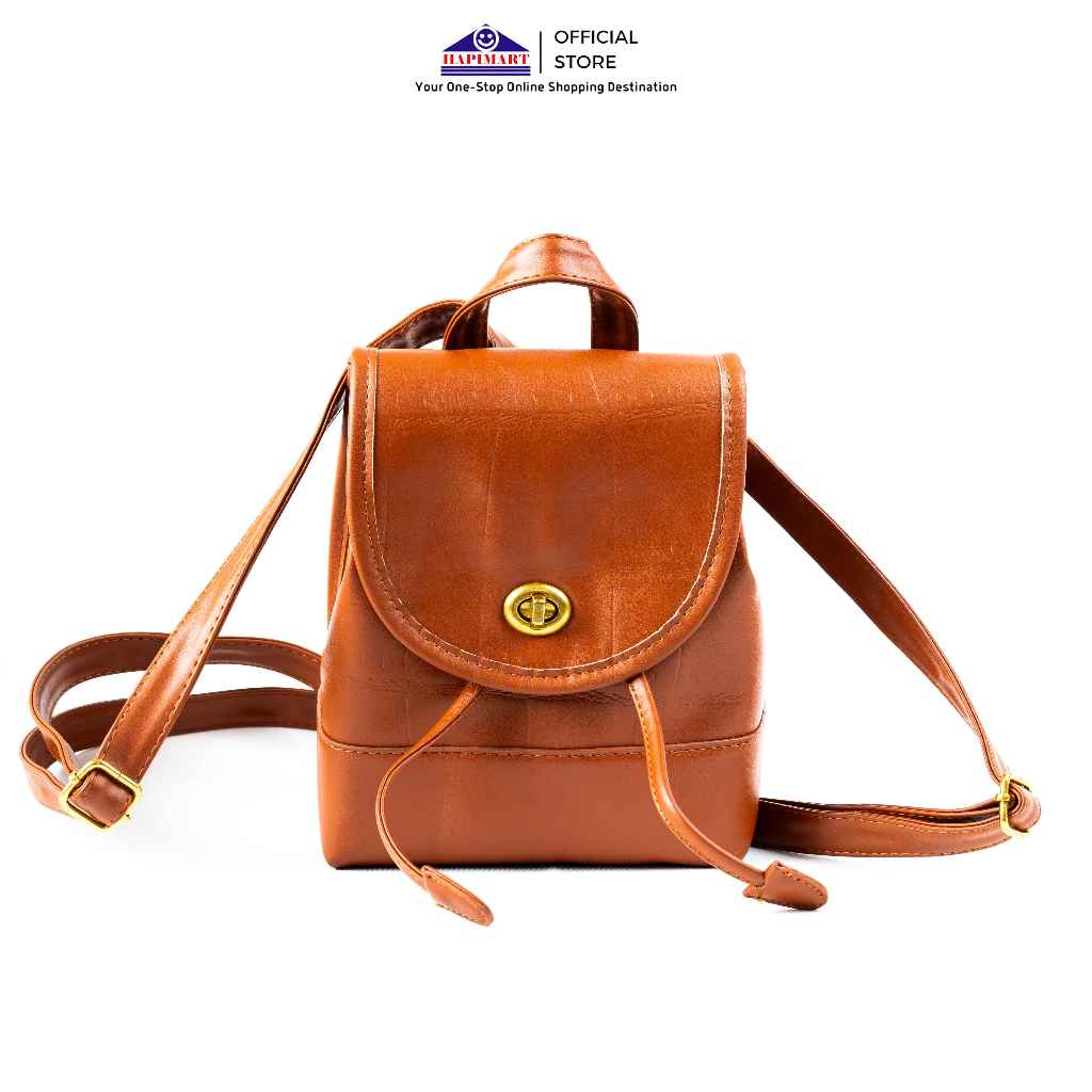 Tas Wanita Coach Original Vintage Backpack Coklat Kulit/Tas Bahu Kecil Daypack Leather