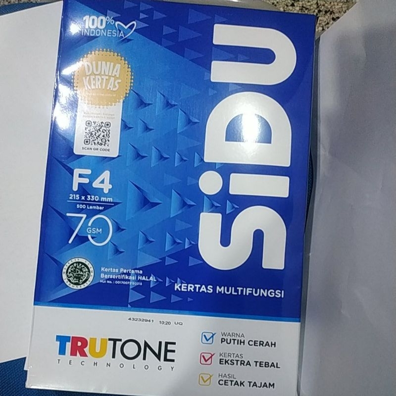 

Kertas SIDU F4 70 GSM
