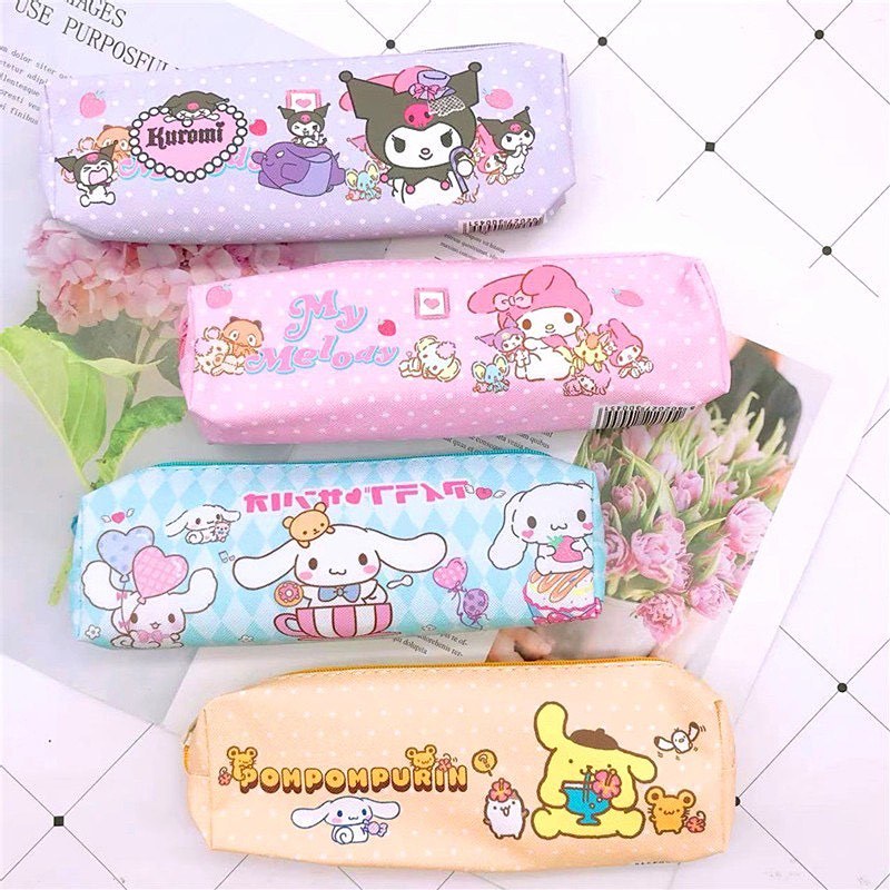 

Kotak Pensil Anak Sekolah Motif Kartun Karakter Sanrio Kuromi Cinnamoroll Melody / Tempat Pensil Panjang Balok Gambar Kartun Sanrio Bahan Kulit Sintetis PU