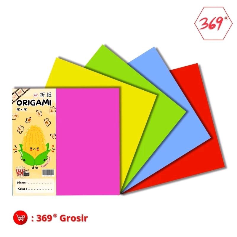 

369 - Origami /kertas lipat 12 x 12 warna bolak-balik 2 sisi