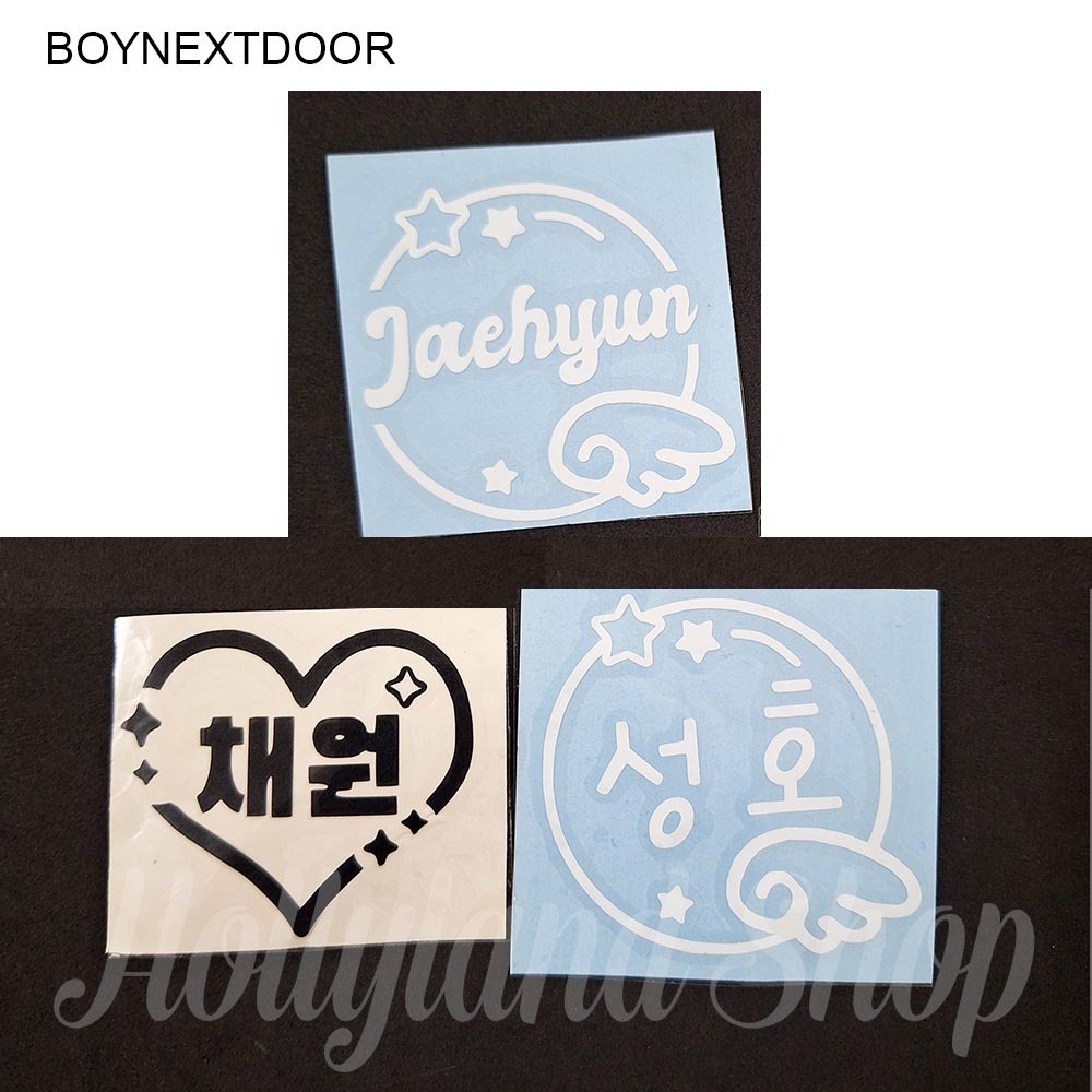 

Sticker Cutting BOYNEXTDOOR Member Nama Hangeul Lightstick (2pcs) Unofficial