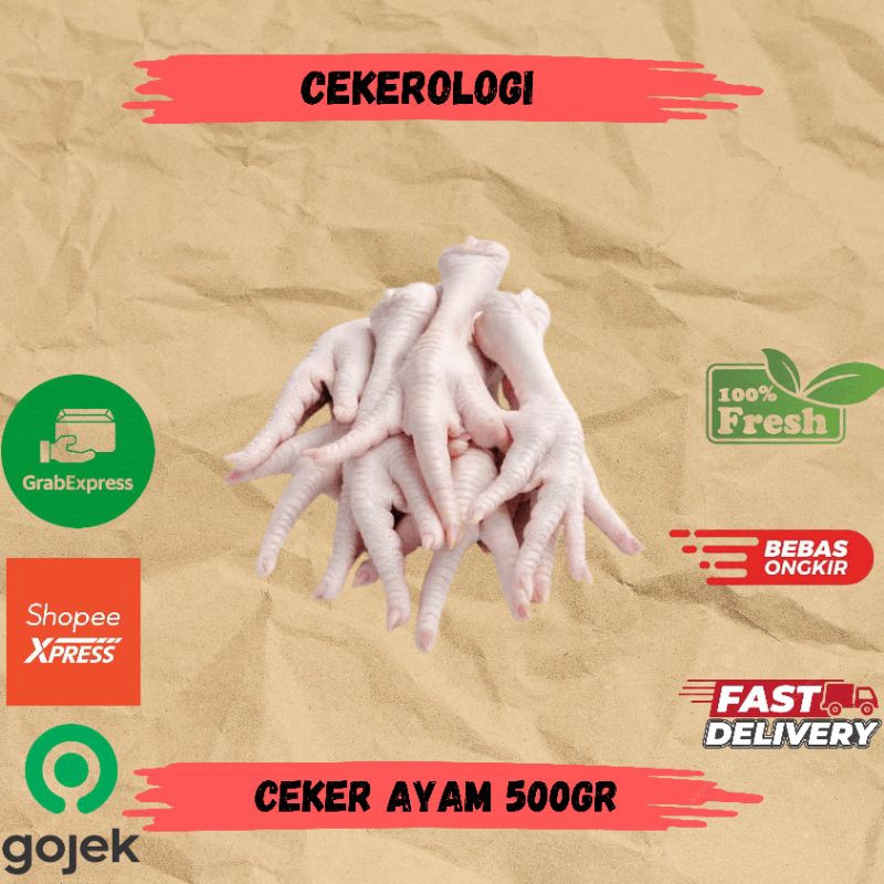 

Ceker Ayam 500gr / Ceker Ayam / Ceker / Ceker Ayam Fresh Berkualitas / JABODETABEK / Ayam Potong / Ayam