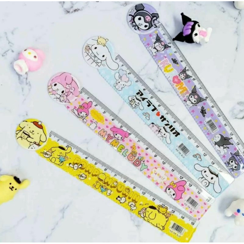 

KUMA STORE Penggaris SANRIO 15 / 20 CM Cute Ruler Lucu ready 4 karakter Harga Termurah karakter kuromi purin melody cinnamoroll Lengkap Best Quality