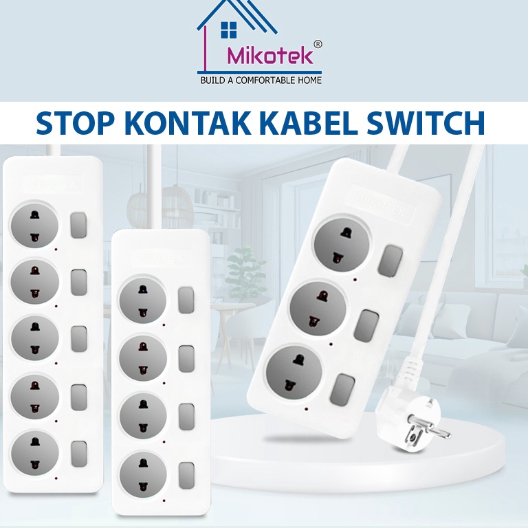Bagus Dipakai Stop Kontak Kabel Switch Mikotek  Stop Kontak Kabel Saklar On Off