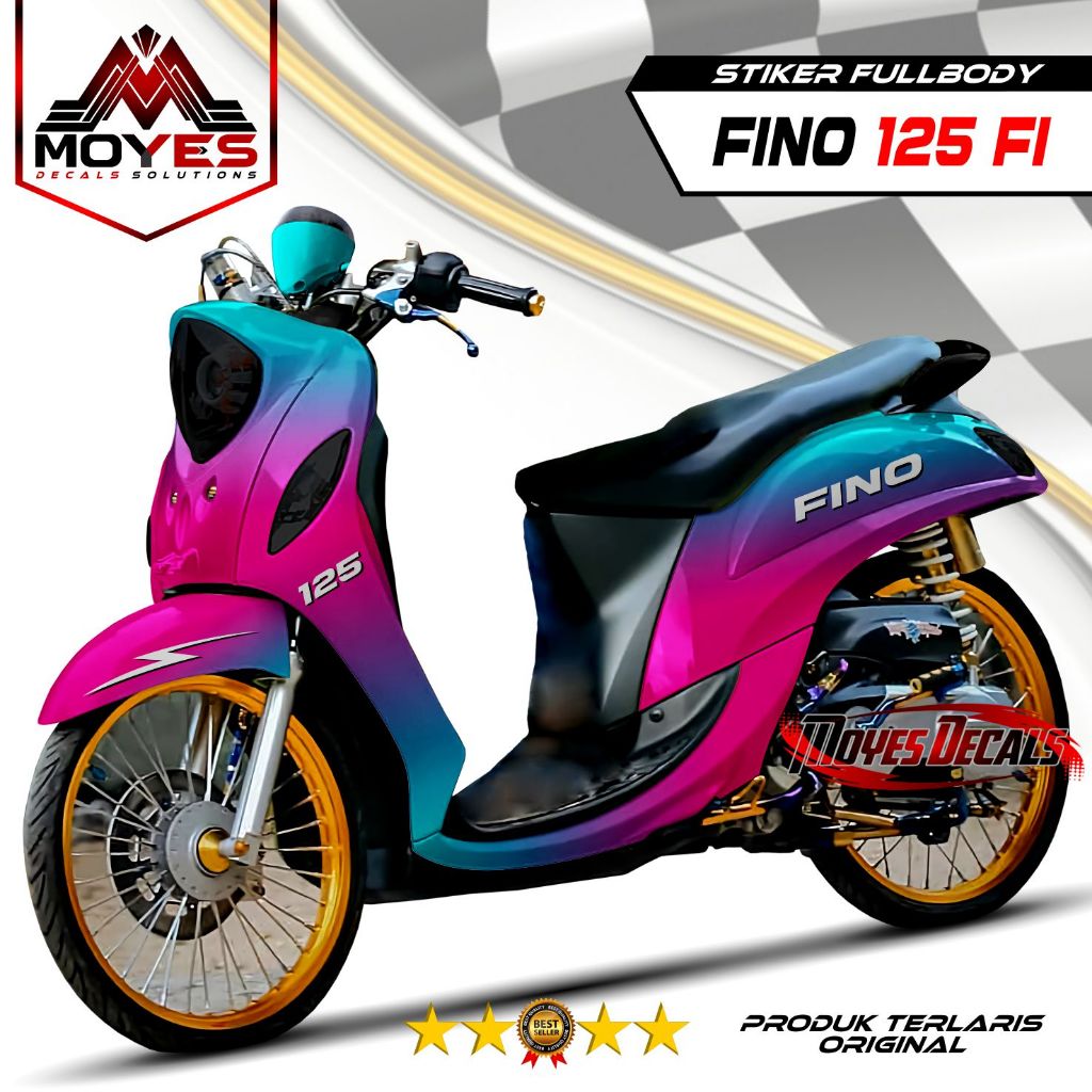 Decal Sticker Fino 125 Fi Full Body 2014 2015 2016 Fino Grande Motif Gradasi Simple HK Graphix