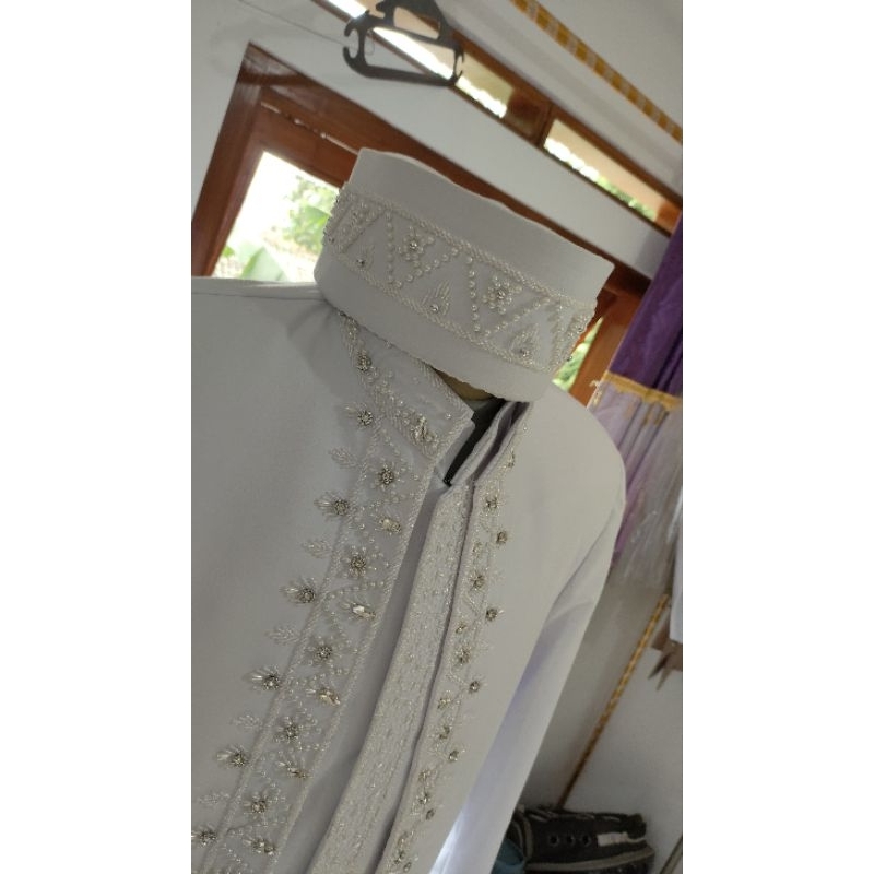 BAJU BESKAP PENGANTIN PUTIH AKAD WOOL AB PREMIUM QUALITY JAS PRIA BAJU PRIA BAJU BESKAP MODERN