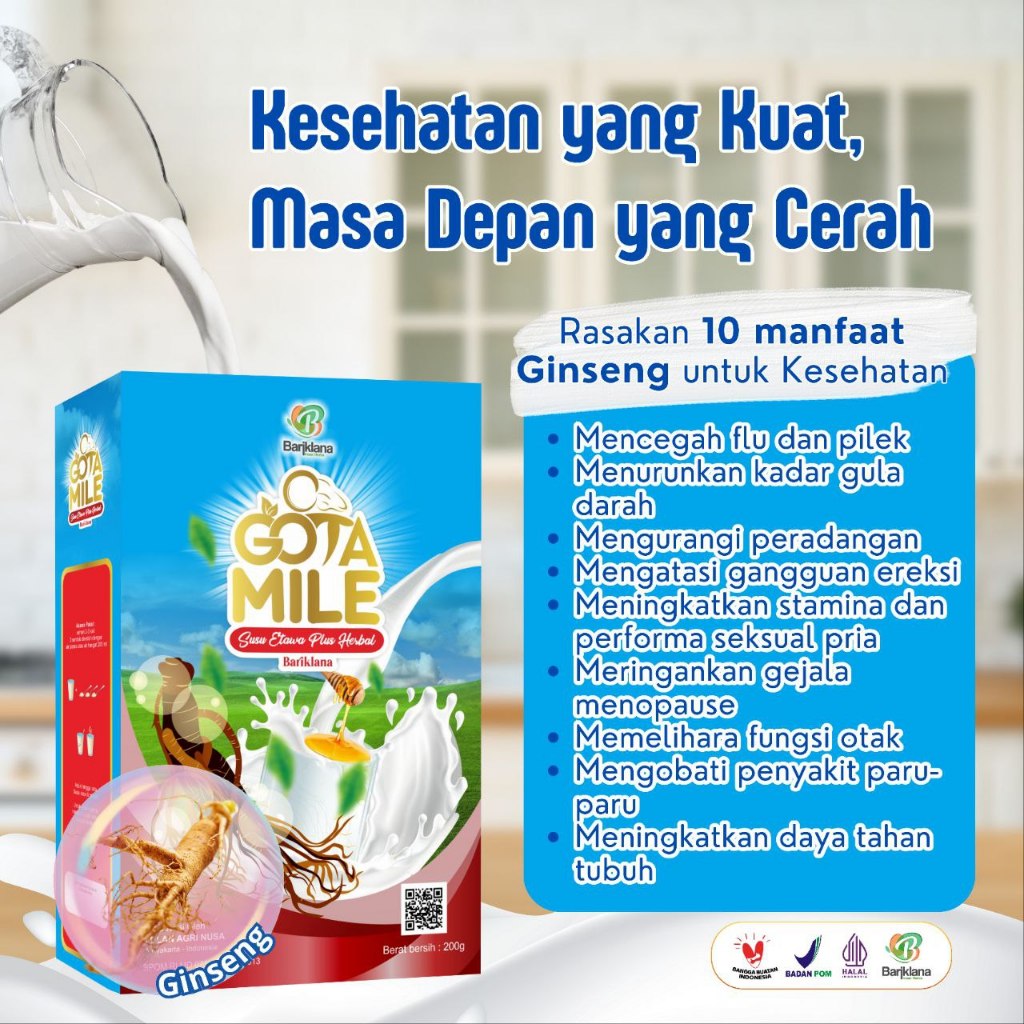 

GOTAMILE SUSU ETAWA PLUS GINGSENG | Box 200 gr|