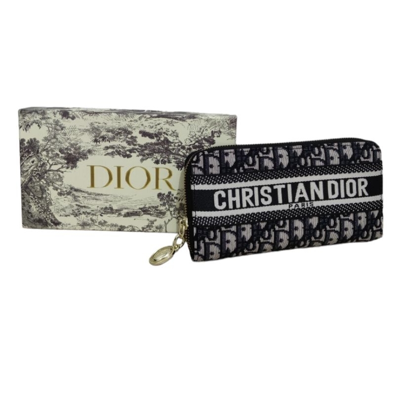 Dompet DIOR LONG ZIPPER Branded Import + Free Box