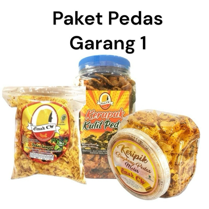 

Emak Cw Paket Nage Garang 1 (Kulit Ikan Pedas Garang toples,Pedas Sangat,Pedas Meler)