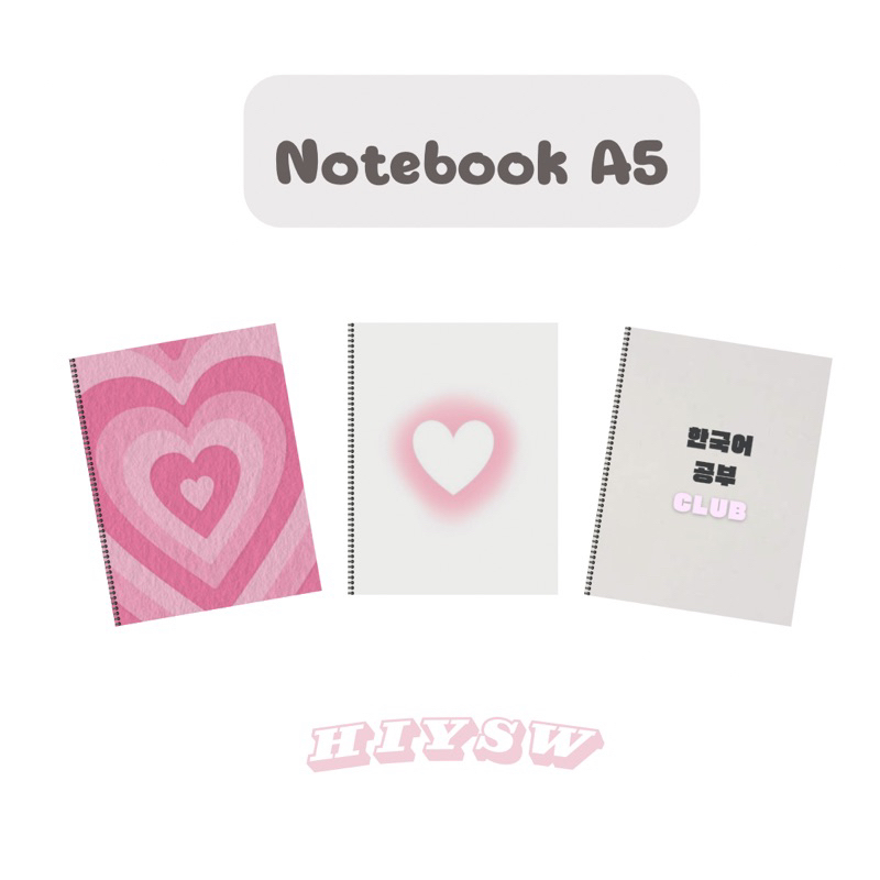 

(JEANSSH) NOTEBOOK A5 (Besar) & A6 (Kecil) AESTHETIC KOREAN FOR STUDY NOTEBOOK