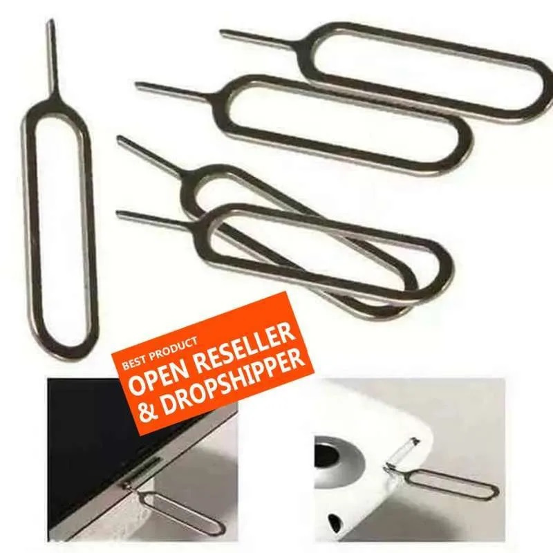 STELL NORMAL MODEL Jarum Tusukan SIM INJECTOR/Pembuka SIM/Card Memory SD Micro PIN TREY/Bahan Metal/