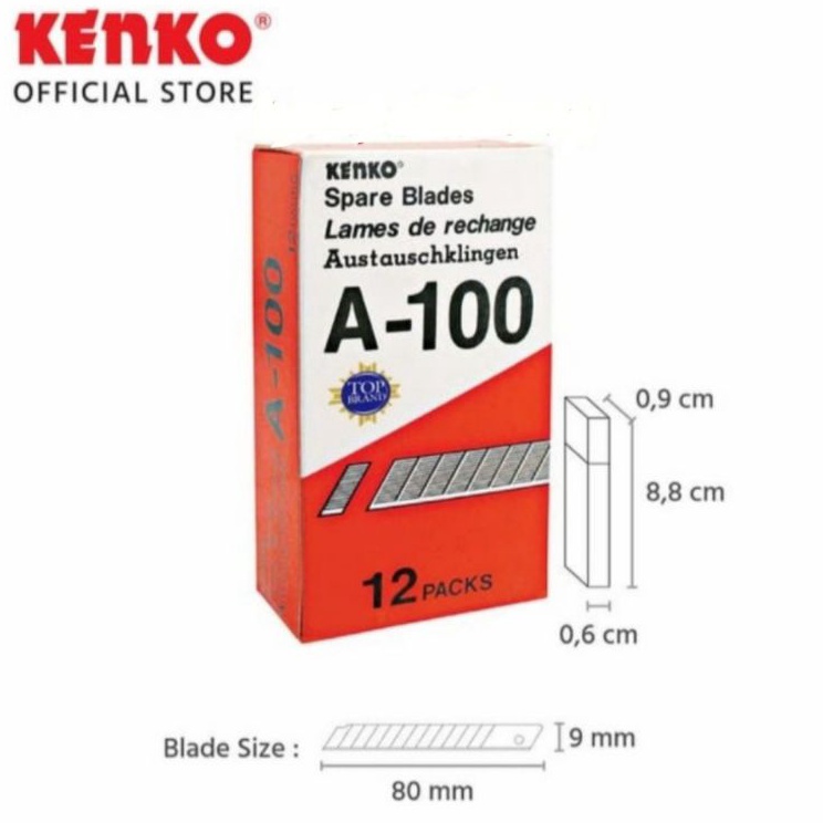 

Pasti Trending Isi Cutterrefill pisau Cutter Kenko A1 kecil 1pak12tube