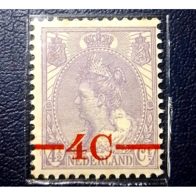 

perangko langka nederland/Belanda 1901-1906 ratu Wilhelmina CT 4c mint