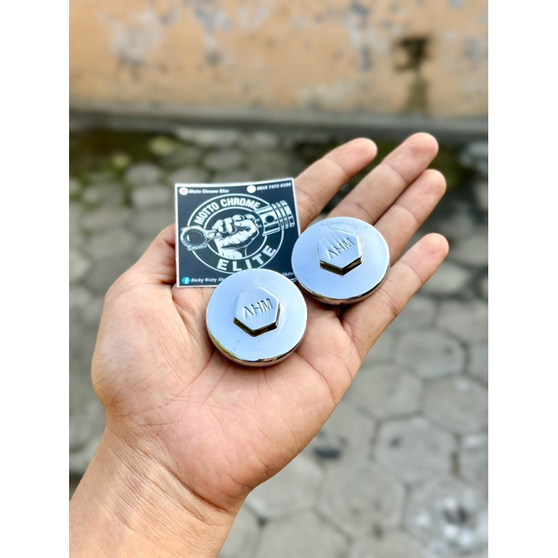 TUTUP KLEP HONDA BEBEK GRAND SUPRA ORIGINAL AHM CROME
