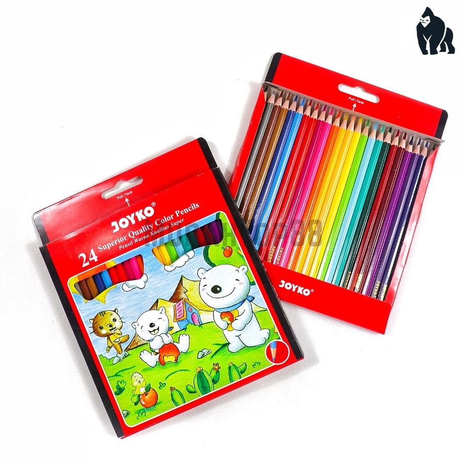 

Arrival Pensil 24 Warna Panjang Joyko Color Pencil CP24PB Colouring Hexagonal Grip 1 SET