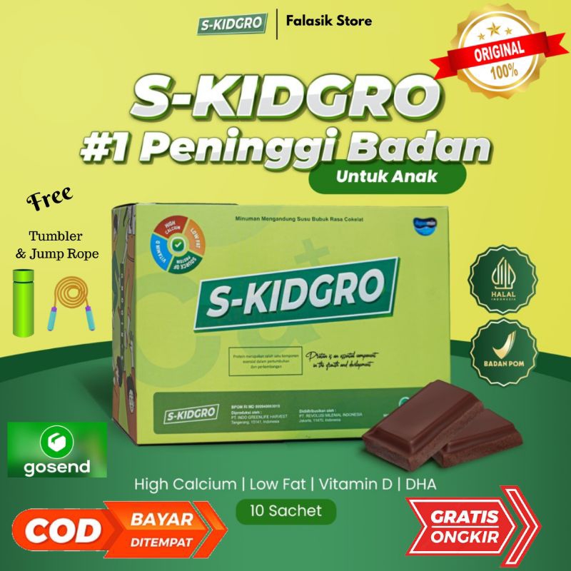 

SKID GROW Susu Peninggi Badan Terbaik Untuk Anak (1 Box isi 10 Sachet) Garansi Asli 100% Original