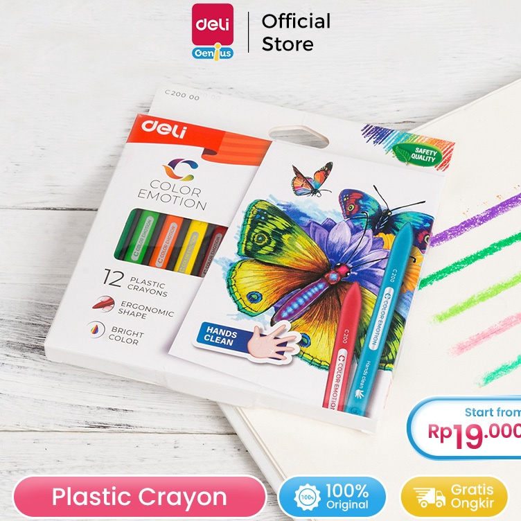 

Diskon Hemat Deli Plastic Crayon Krayon Plastik 121824 Warna Triangular Tahan Lama NonToxic EC2X
